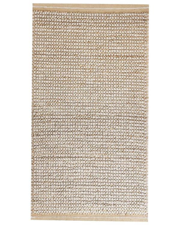Matto beige villa 80 x 150 cm käsin punottu olohuone makuuhuone perinteinen tyyli