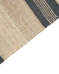 Miniatyrbillede 7 af 7: Tæppe Beige og Grå Jute 160 x 230 cm Rektangulært med Kvaster Stribet Mønster Håndvævet Boho Stil