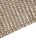 Miniatyrbilde 5 av 7: Gulvteppe Beige 140 x 200 cm Ull Håndvevd Stue Inspirasjon til Teppe for Soveromstilbehør