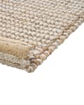 Miniatyrbilde 6 av 7: Gulvteppe Beige 140 x 200 cm Ull Håndvevd Stue Inspirasjon til Teppe for Soveromstilbehør