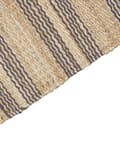 Miniatyrbilde 5 av 7: Gulvteppe Teppe Beige Jute Bomull 80 x 300 cm Dhurrie Håndvevd Boho Gang Soverom