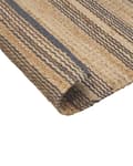 Miniatyrbilde 6 av 7: Gulvteppe Teppe Beige Jute Bomull 80 x 300 cm Dhurrie Håndvevd Boho Gang Soverom