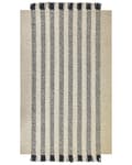 Miniatyrbillede 4 af 7: Tæppe Råhvidt og Sort Uld 160 x 230 cm Rektangulært Håndvævet med Kvaster Moderne Design