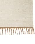 Miniatyrbild 7 av 7: Matta Ljusbeige Jute 80 x 150 cm Fransar Handvävd Boho Hall Sovrum Vardagsrum