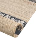 Miniatyrbilde 6 av 7: Teppe Jute Beige Grå 160 x 230 cm Dusker Stripete mønster Håndvevd Løper Boho Gang Stue Soverom