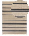 Miniatyrbilde 1 av 7: Teppe Jute Beige Grå 160 x 230 cm Dusker Stripete mønster Håndvevd Løper Boho Gang Stue Soverom