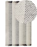 Miniatyrbild 1 av 7: Matta Off-white Ull 160 x 230 cm Rektangulär Handvävd med Tofsar Modern Design Vardagsrum Sovrum