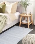 Pikkukuva 2 / 6: Matto vaaleansininen kierrätetty PET 80 x 150 cm sisälle ulos hapsuilla