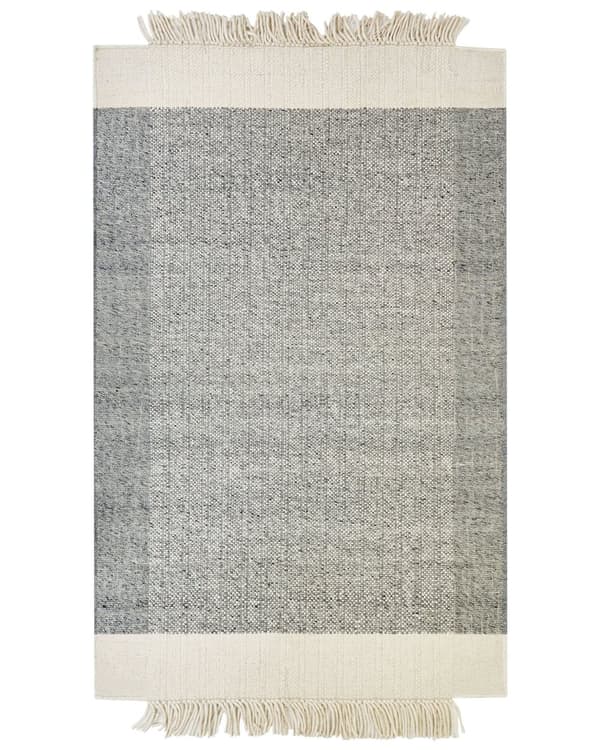 Matto villa harmaa/luonnonvalkoinen 160 x 230 cm neliskulmainen käsin kudottu moderni tyyli