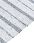 Pikkukuva 5 / 6: Matto luonnonvalkoinen 140 x 200 cm muovi raidallinen suorakulmio käsintehty sisälle ulos moderni