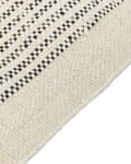 Pikkukuva 6 / 7: Matto beige musta 80 x 150 cm villa puuvilla suorakulmio hapsut käsintehty skandinaavinen