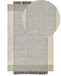 Pikkukuva 1 / 7: Matto beige musta 200 x 300 cm villa puuvilla suorakulmio hapsut käsintehty skandinaavinen