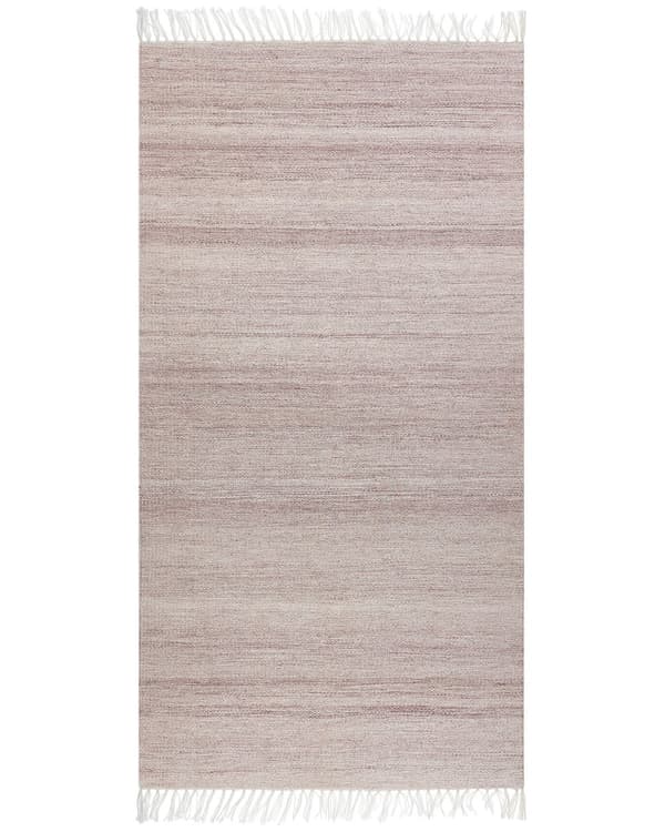 Matto vaalea punainen kierrätetty PET 80 x 150 cm sisälle ulos hapsuilla