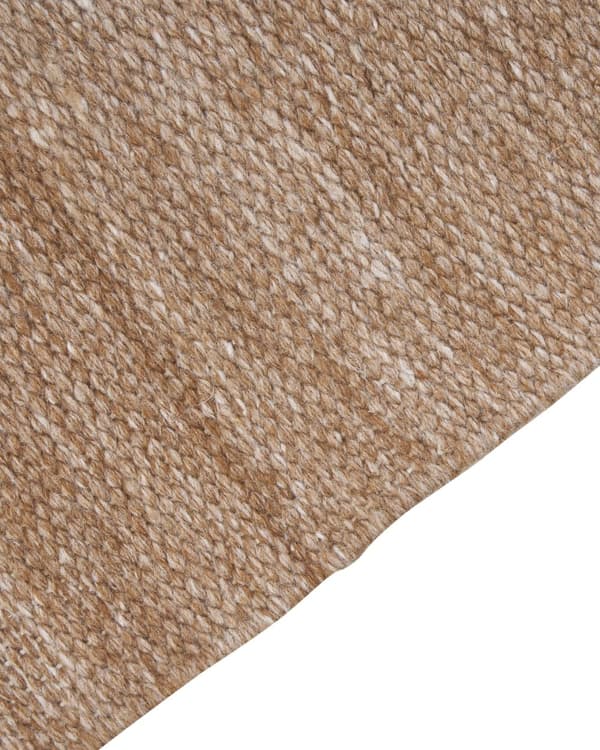 Matta Beige Återvunnen PET 160 x 230 cm Inomhus Utomhus med Fransar Uteplats Vardagsrum