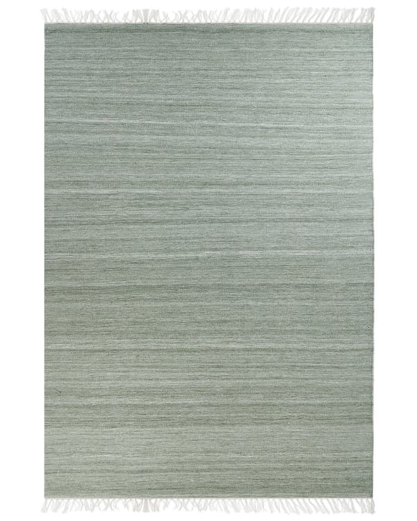 Matta Ljusgrön Återvunnen PET 160 x 230 cm Inomhus Utomhus med Fransar Uteplats Vardagsrum