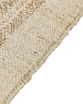 Miniatyrbillede 5 af 7: Tæppe Beige Jute 160 x 230 cm Rektangulært med kvaster Geometrisk mønster Håndvævet Boho Style Soveværelse Stue