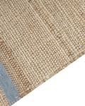 Miniatyrbilde 7 av 7: Teppe Jute Beige Lyseblå 160 x 230 cm Dusker Stripete mønster Håndvevd Løper Boho Gang Stue Soverom