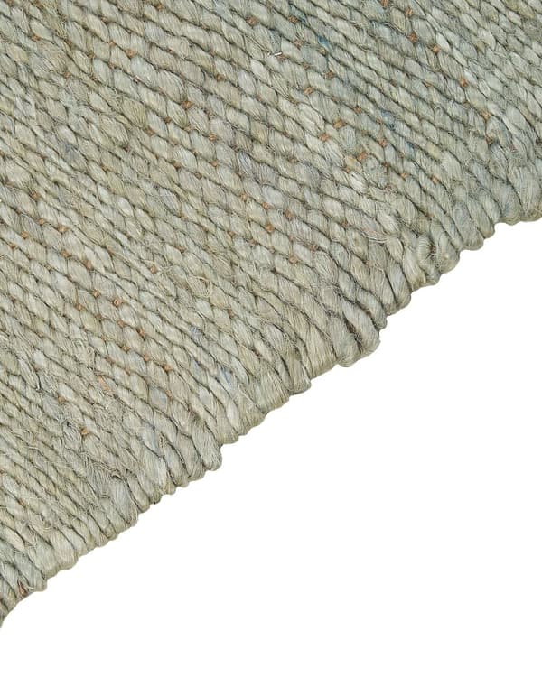 Teppe Grønn Jute 160 x 230 cm Frynser Håndvevd Boho Dekorativt Tekstil Gang Soverom