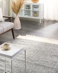 Miniatyrbilde 2 av 7: Teppe Grå Off White Ull 140 x 200 cm Frynser Håndvevd Moderne design Dekorativt Tekstil Gang Soverom Stue
