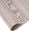Miniatyrbilde 5 av 6: Gulvteppe Beige 80 x 150 cm Resirkulert Innendørs Utendørs med frynser