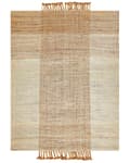 Miniatyrbilde 4 av 7: Gulvteppe Beige Jute 160 x 230 cm Juteteppe Geometrisk mønster Håndvevd Boho Soverom Stue