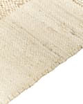 Miniatyrbilde 5 av 7: Gulvteppe Beige Jute 160 x 230 cm Juteteppe Geometrisk mønster Håndvevd Boho Soverom Stue