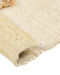 Miniatyrbilde 6 av 7: Gulvteppe Beige Jute 160 x 230 cm Juteteppe Geometrisk mønster Håndvevd Boho Soverom Stue