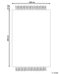 Miniatyrbilde 3 av 7: Teppe Beige Jute 200 x 300 cm Frynser Håndvevd Boho Dekorativt Tekstil Soverom Stue