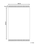 Miniatyrbilde 3 av 6: Gulvteppe Rød 160 x 230 cm Resirkulert Innendørs Utendørs med frynser
