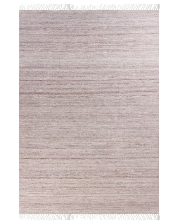Gulvteppe Rød 160 x 230 cm Resirkulert Innendørs Utendørs med frynser