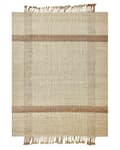Miniatyrbilde 4 av 7: Gulvteppe Beige Jute 140 x 200 cm Juteteppe Geometrisk mønster Håndvevd Boho Soverom Stue