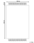 Miniatyrbilde 3 av 7: Teppe Beige Jute 160 x 230 cm Frynser Håndvevd Boho Dekorativt Tekstil Soverom Stue