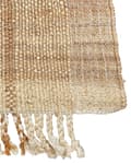 Miniatyrbilde 5 av 7: Teppe Beige Jute 160 x 230 cm Frynser Håndvevd Boho Dekorativt Tekstil Soverom Stue