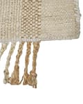 Miniatyrbild 7 av 7: Matta Beige Jute 160 x 230 cm Rektangulär med Fransar Geometriskt Mönster Handvävd Boho-stil Sovrum Vardagsrum