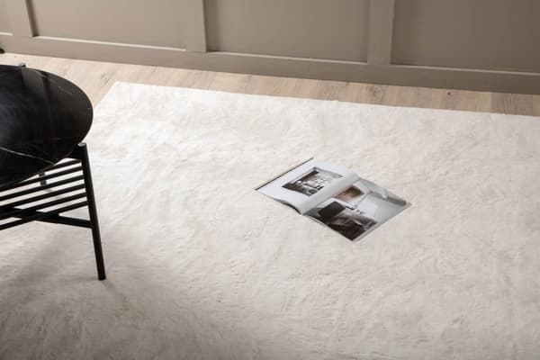 Nina matta 300x200 cm polyester vit.