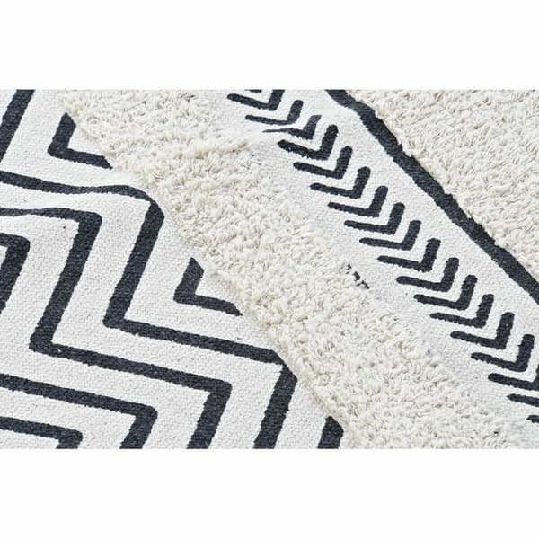Matta DKD Home Decor Svart Sick-sack Vit (120 x 180 x 0,7 cm)