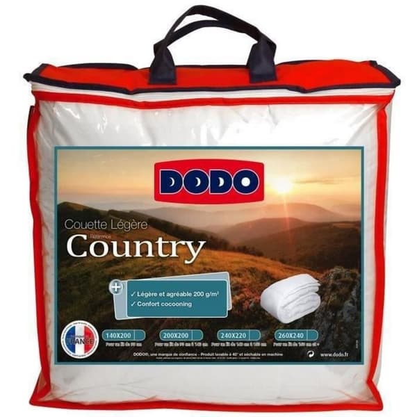 Täcke DODO Country Belysning Vit 140 x 200 cm