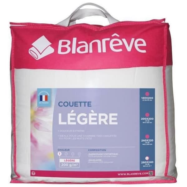 Duntäcke Blanreve Belysning Mikrofiber Vit 200 g/m² 240 x 260 cm