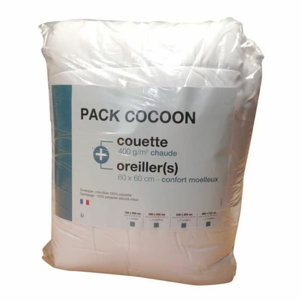 Täcke 400 g /m² 200 x 200 cm Polyester (3 Delar)