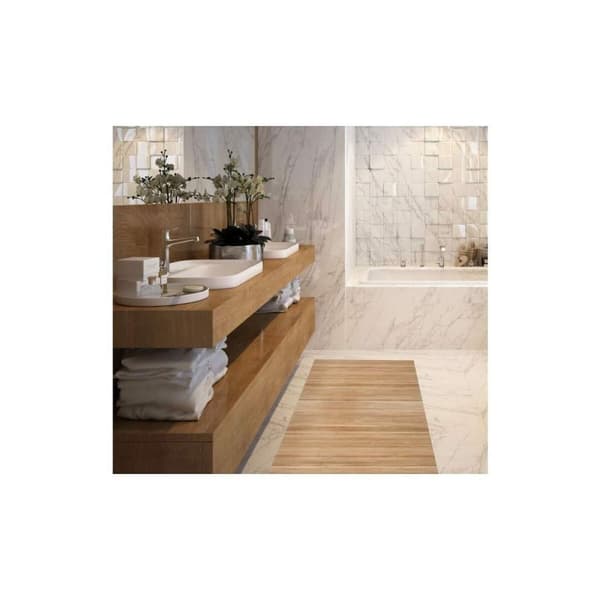 Matta Stor Planet Rektangulär Naturell Bambu (60 x 90 cm)