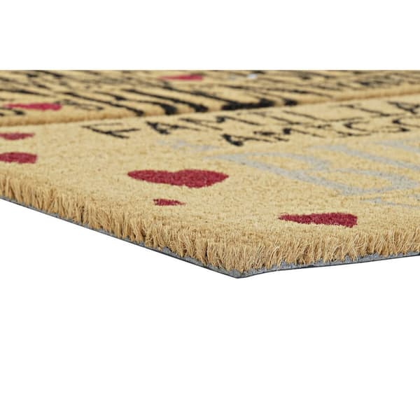 Dörrmatta DKD Home Decor Röd Svart Brun Gummi 2 antal Urban Kokosfiber (60 x 40 x 1,5 cm)