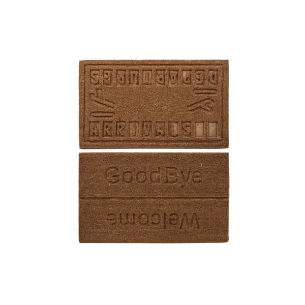 Dörrmatta DKD Home Decor Brun Gummi Kokosnöt (75 x 45 x 2,3 cm) (2 antal)
