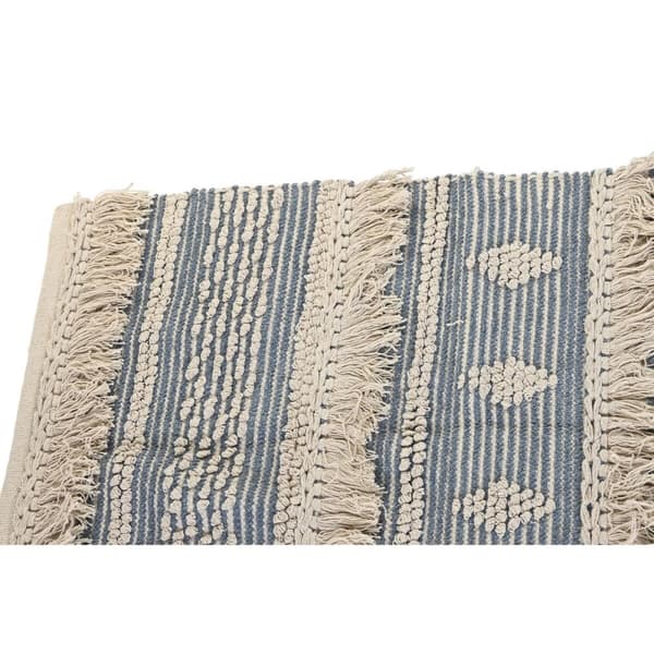 Matta DKD Home Decor 230 x 160 x 2 cm Blå Bomull Vit Boho