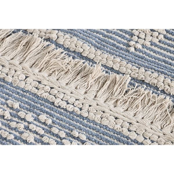 Matta DKD Home Decor 180 x 120 x 2 cm Blå Bomull Vit Boho