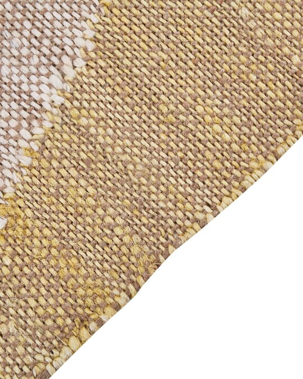Teppe Brun Jute 80 x 150 cm Geometrisk mønster Rustikk Boho Dekorasjon Tekstiler