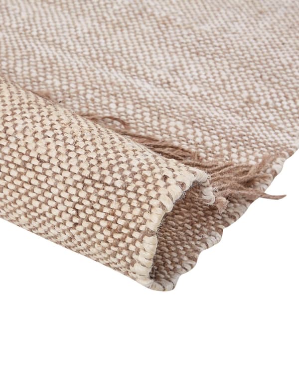 Teppe Brun Jute 80 x 150 cm Geometrisk mønster Rustikk Boho Dekorasjon Tekstiler