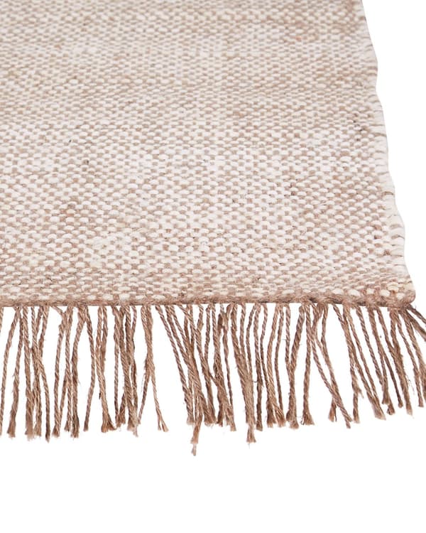 Teppe Brun Jute 80 x 150 cm Geometrisk mønster Rustikk Boho Dekorasjon Tekstiler