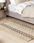 Miniatyrbillede 2 af 7: Område Tæppe Tæppe Beige Jute Geometrisk Mønster 80 x 150 cm cm Rustik Boho