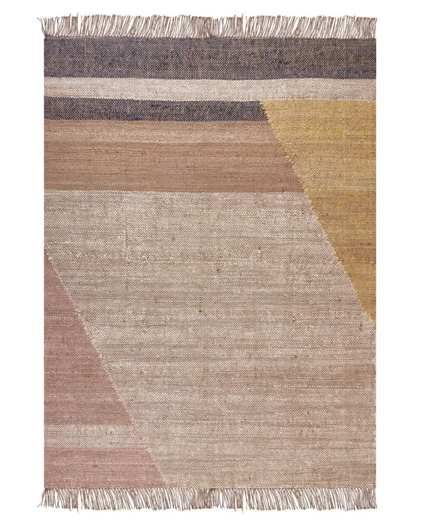 Gulvtæppe Brun Jute 140 x 200 cm Jutetæppe til Stue Praktisk Fladvævet Løs Tæppe til under Sofabord og Spisebord Soveværelse Tilbehør