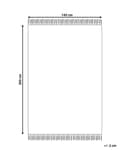 Pikkukuva 3 / 7: Matto monivärinen 140 x 200 cm synteettinen materiaali koristeellinen hapsuilla intialainen tyyli